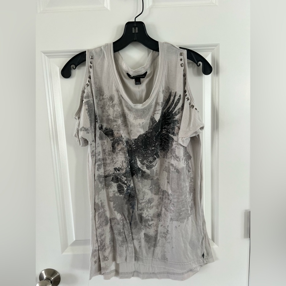 Rock & Republic Gray Graphic Short Sleeve Tee